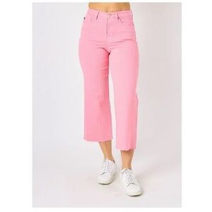 Judy Blue Vibrant Pink Wide Leg Jeans Size 9